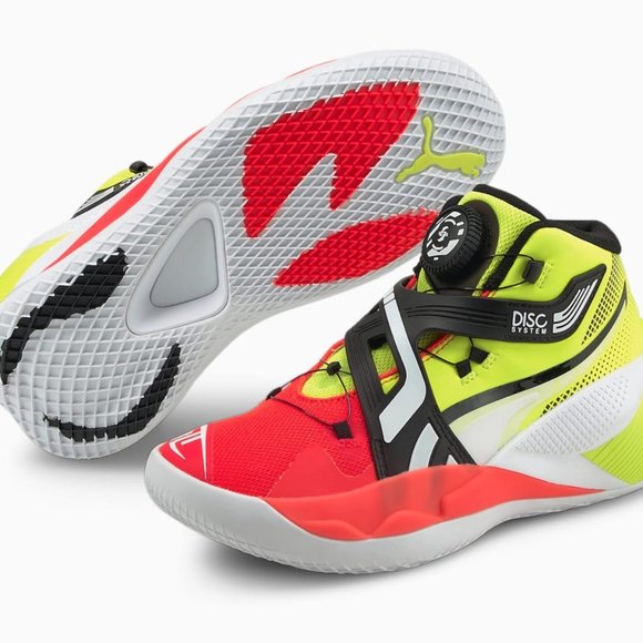 Puma Disc Rebirth 'Yellow Alert Red Blast' 2021 194812-01 Basketball size 11